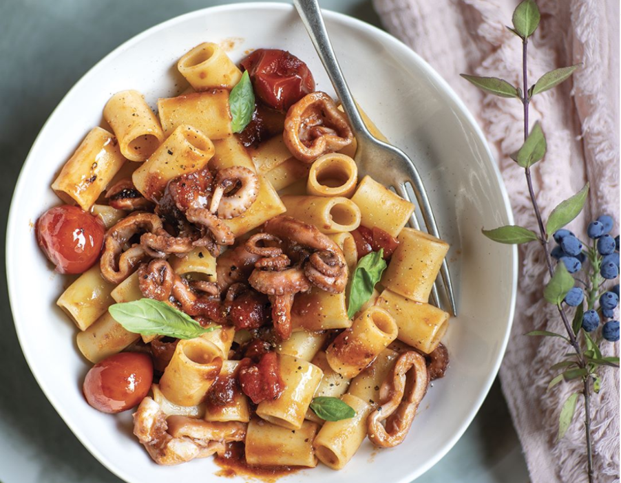 Pasta with seafood